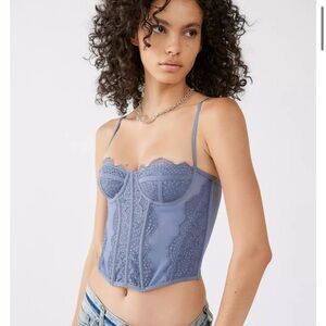 NWOT Urban Outfitters Powder Blue Out From Under Modern Love Corset